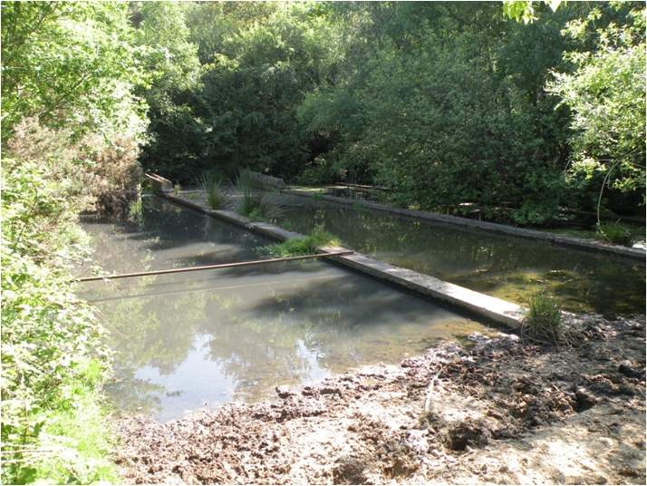 avec ses bassins de decantation