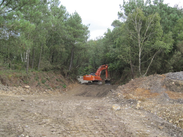 Pelleteuse en action