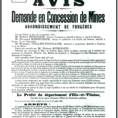 Demande de concession