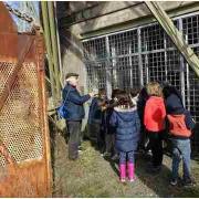 Devant le blockhaus du treuil