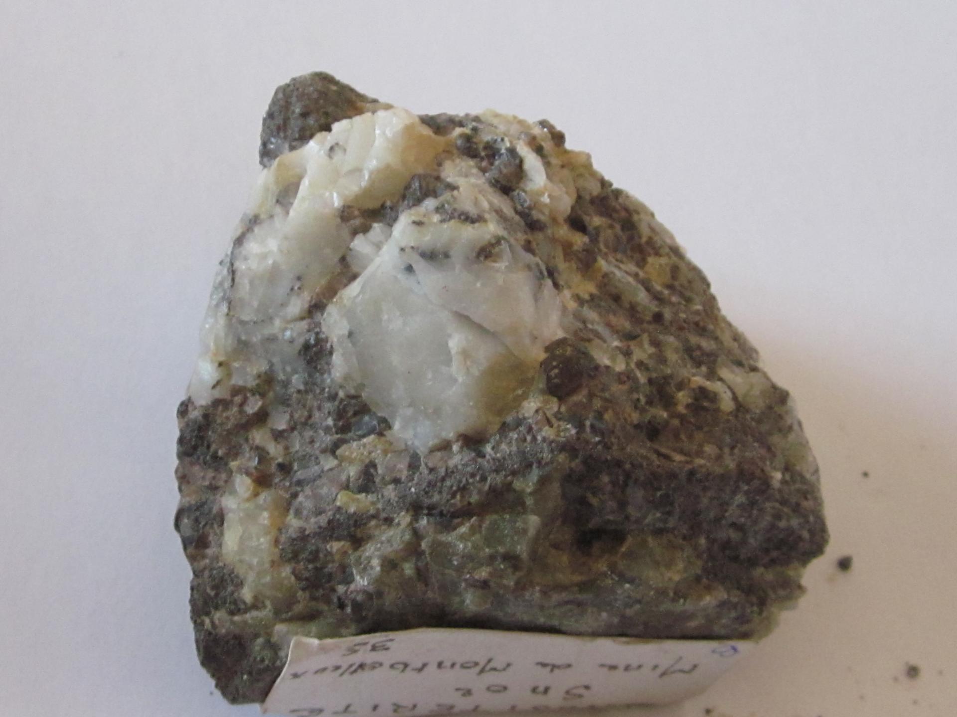Eléments de quartz avec cassitérite et wolfram