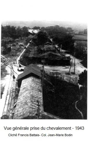 Vue generale prise du chevalement en 1945